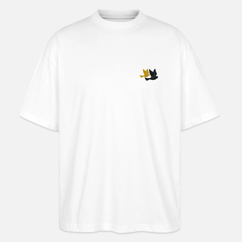Vögel - Stanley/Stella Oversized Unisex Bio T-Shirt Blaster 2.0 - Weiß
