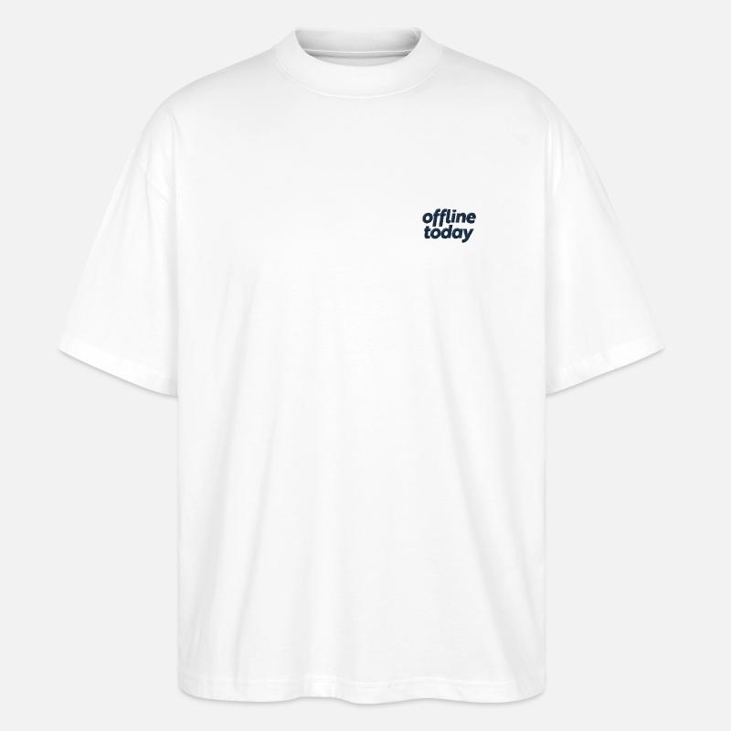 Offline heute bestickt - Stanley/Stella Oversized Unisex Bio T-Shirt Blaster 2.0 - Weiß