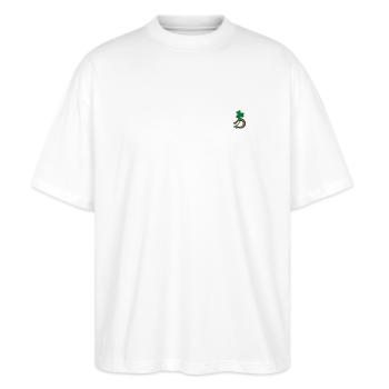 Chance - T-shirt bio Blaster 2.0 coupe oversize Stanley/Stella Unisexe - blanc - Devant - Alina (178cm) & Michal (187cm)