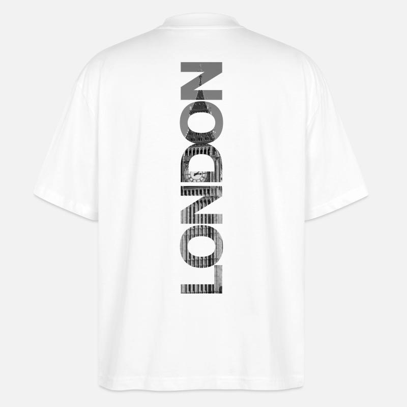 London Big Ben - Geschenk - Stanley/Stella Oversized Unisex Bio T-Shirt Blaster 2.0 - Weiß