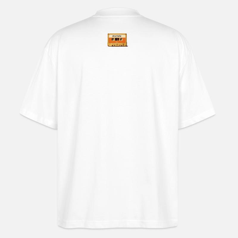 Mixtape Cassette rétro - T-shirt bio Blaster 2.0 coupe oversize Stanley/Stella Unisexe - blanc
