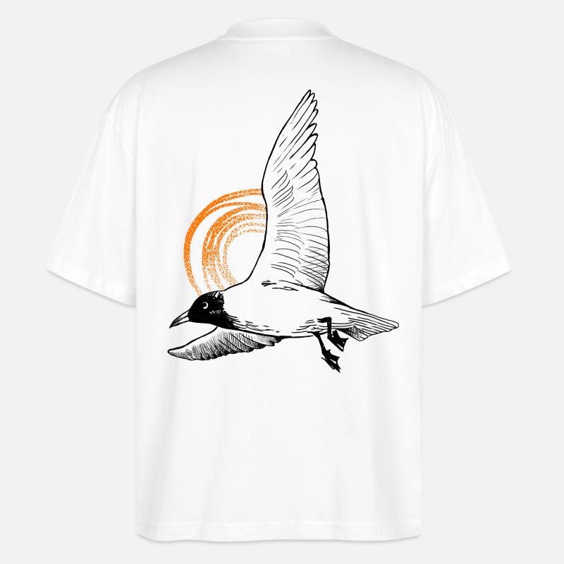 Tshirt Möwe - Liebe zu Meer - Stanley/Stella Oversized Unisex Bio T-Shirt Blaster 2.0 - Weiß