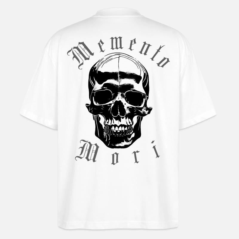 Memento Mori Skull - Stanley/Stella Oversized Unisex Bio T-Shirt Blaster 2.0 - Weiß