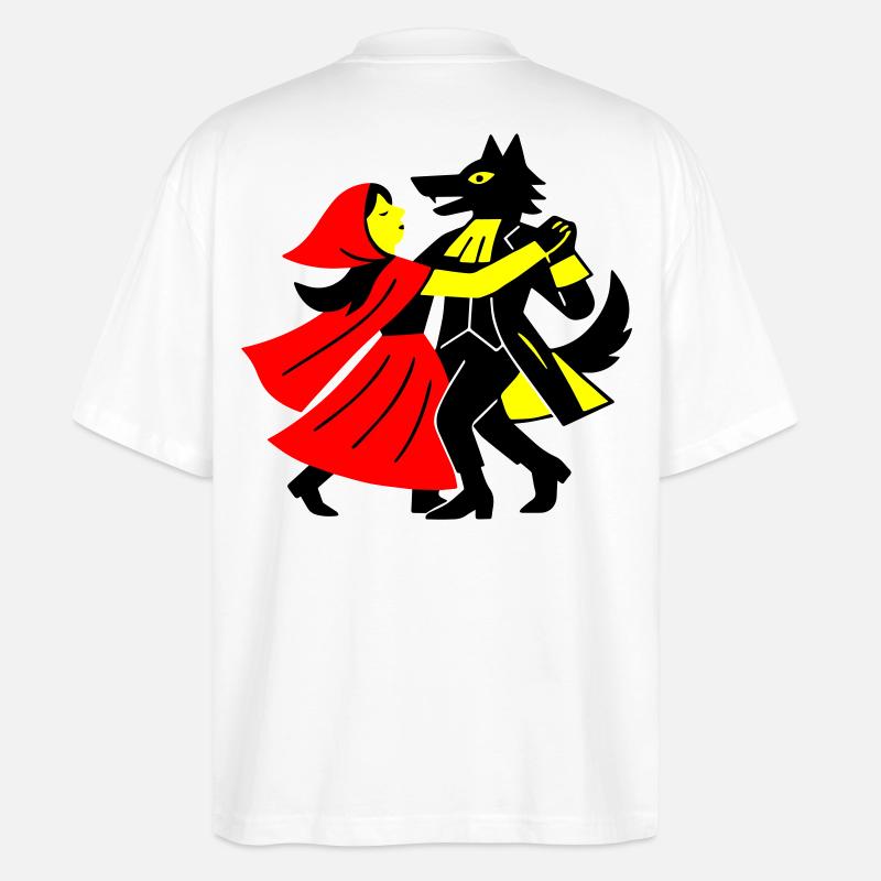 Walzer mit dem Wolf - Stanley/Stella Oversized Unisex Bio T-Shirt Blaster 2.0 - Weiß
