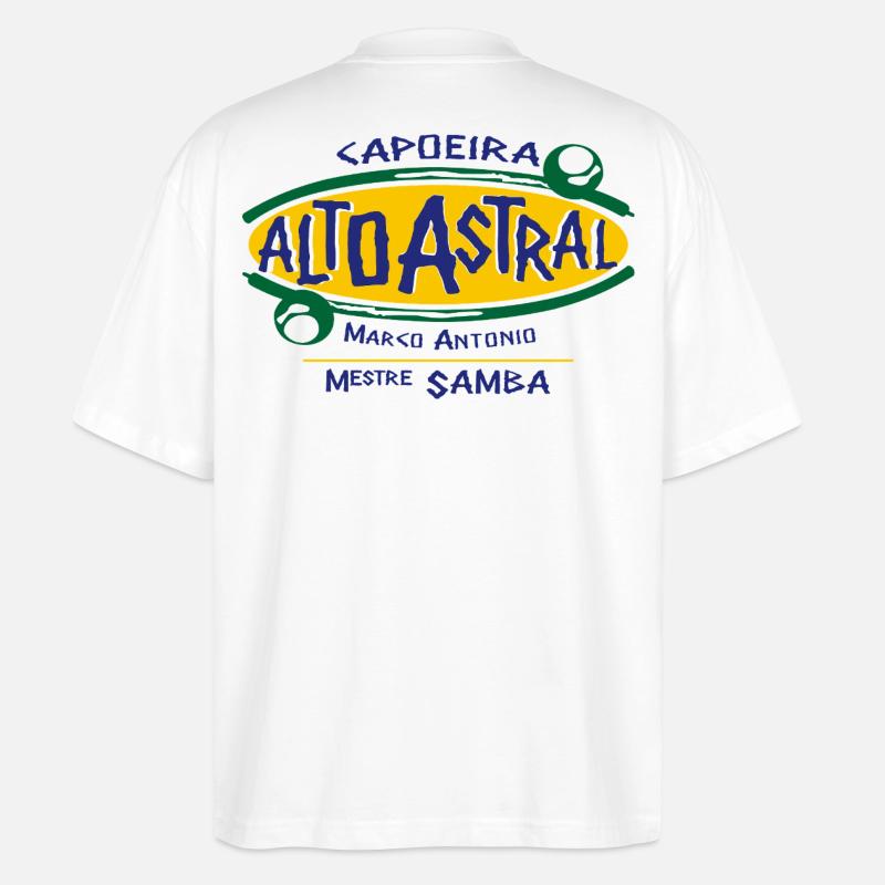 logo_mestre_Samba - Stanley/Stella Oversized Unisex Bio T-Shirt Blaster 2.0 - Weiß