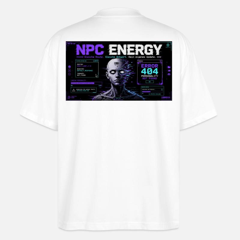 NPC ENERGY ERROR 404 - Stanley/Stella Oversized Unisex Bio T-Shirt Blaster 2.0 - Weiß