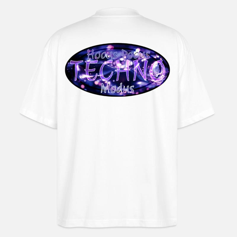 Hocus Pocus Techno Modus - Stanley/Stella Oversized Unisex Bio T-Shirt Blaster 2.0 - Weiß