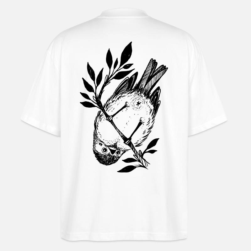Kleiner frecher Vogel - Stanley/Stella Oversized Unisex Bio T-Shirt Blaster 2.0 - Weiß