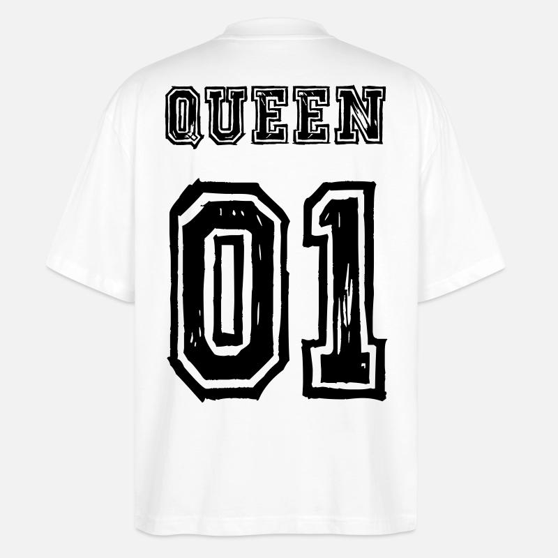 Queen King Partnerlook Love - Stanley/Stella Oversized Unisex Bio T-Shirt Blaster 2.0 - Weiß