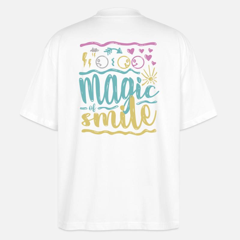 Smile - Stanley/Stella Oversized Unisex Bio T-Shirt Blaster 2.0 - Weiß