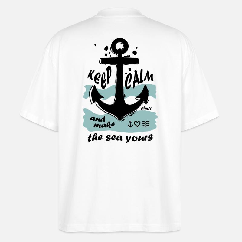 Sea Keep calm - Stanley/Stella Oversized Unisex Bio T-Shirt Blaster 2.0 - Weiß