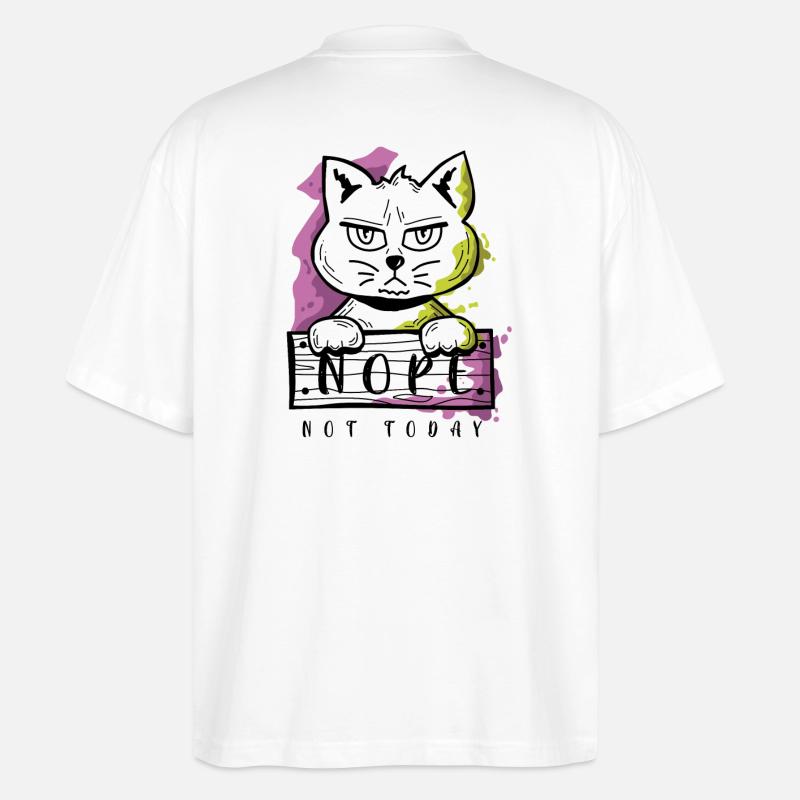 Blobs de chat non - T-shirt bio Blaster 2.0 coupe oversize Stanley/Stella Unisexe - blanc