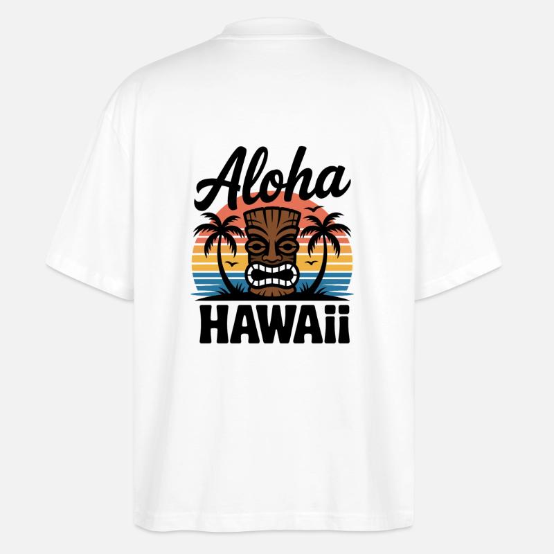 Aloha Strand - Stanley/Stella Oversized Unisex Bio T-Shirt Blaster 2.0 - Weiß