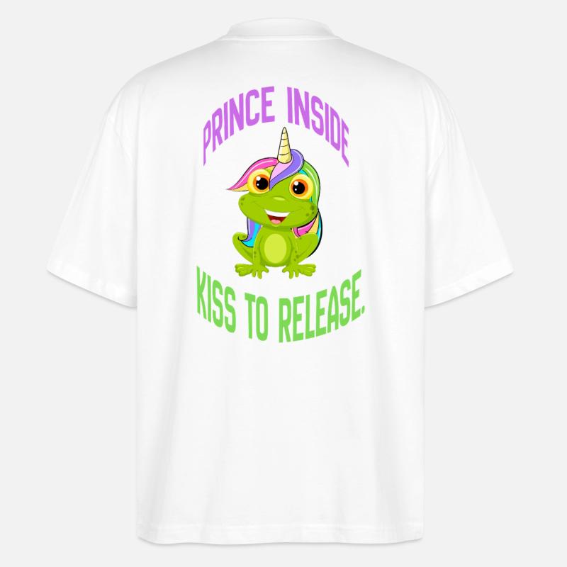 Prince Inside – Kiss to Release - Stanley/Stella Oversized Unisex Bio T-Shirt Blaster 2.0 - Weiß