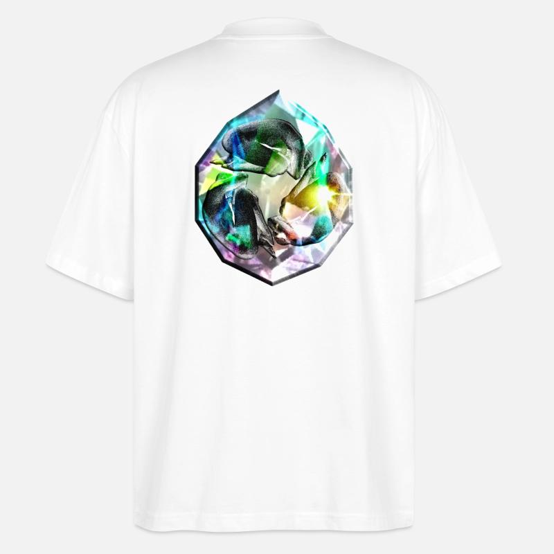 Interdimensionaler Diamant - Stanley/Stella Oversized Unisex Bio T-Shirt Blaster 2.0 - Weiß