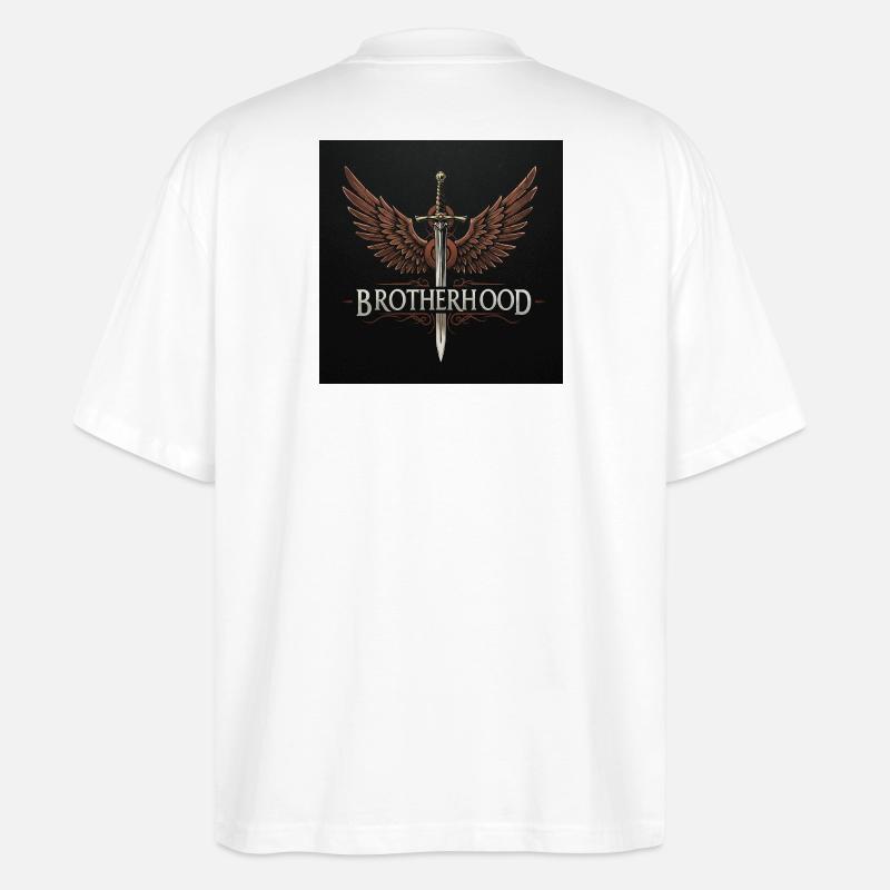 Fraternité Ailée Épée - T-shirt bio Blaster 2.0 coupe oversize Stanley/Stella Unisexe - blanc