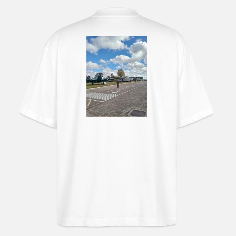 Aviation classique exposée - T-shirt bio Blaster 2.0 coupe oversize Stanley/Stella Unisexe - blanc