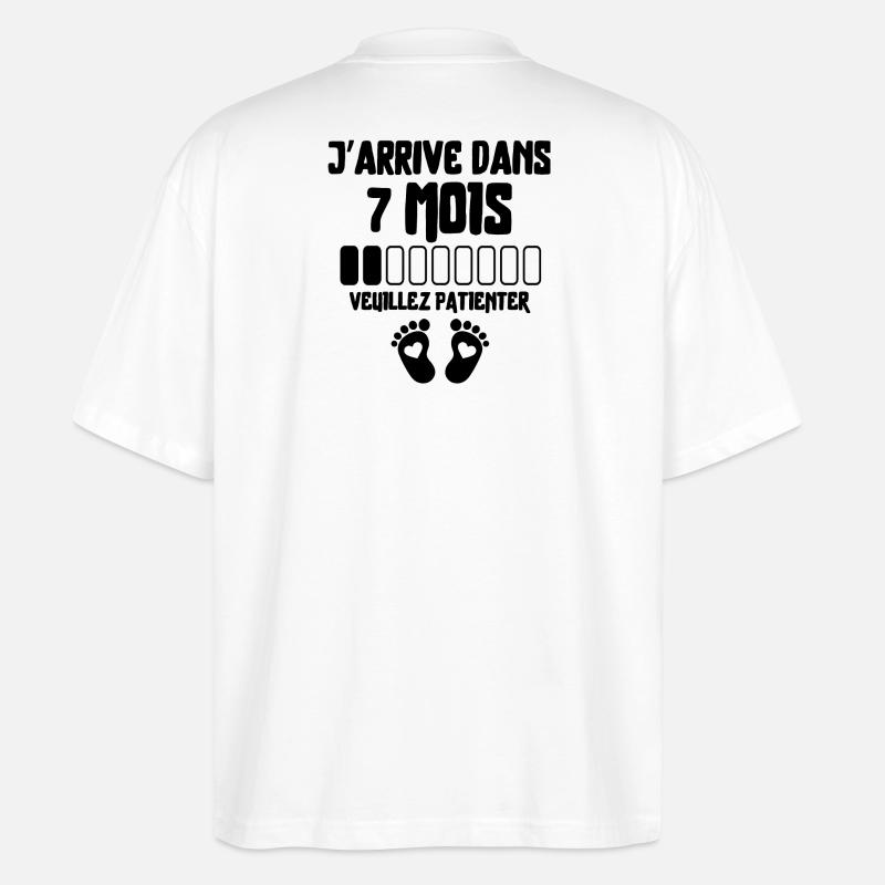 Werdender Vater, werdende Mutter, Schwangerschaft - Stanley/Stella Oversized Unisex Bio T-Shirt Blaster 2.0 - Weiß