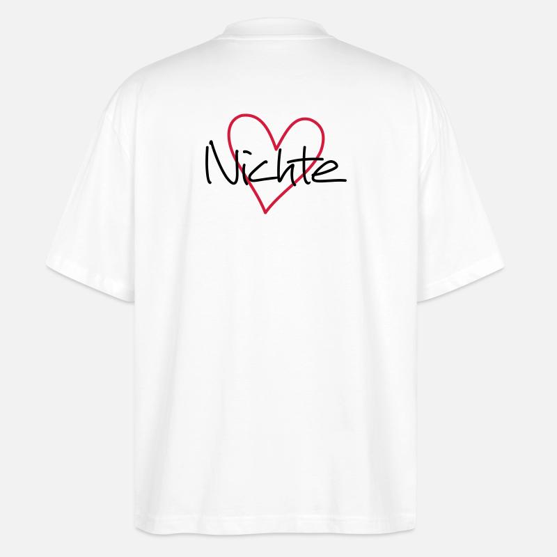 Nichte Herz Geschenk Geschenkidee Partnerlook - Stanley/Stella Oversized Unisex Bio T-Shirt Blaster 2.0 - Weiß