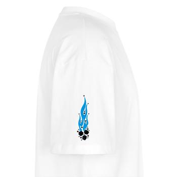 fiamma - Maglietta articolo ecologico Unisex vestibilità oversize Stanley/Stella Blaster 2.0 - bianco - Destra - Alina (178cm)