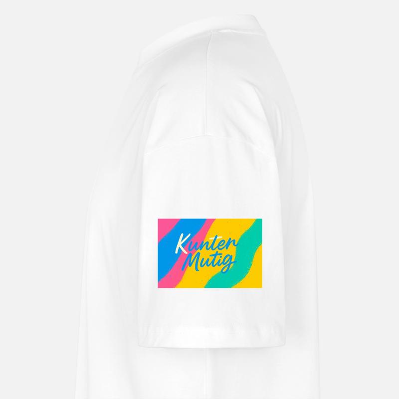 Kunter Mutig Farbexplosion - Stanley/Stella Oversized Unisex Bio T-Shirt Blaster 2.0 - Weiß