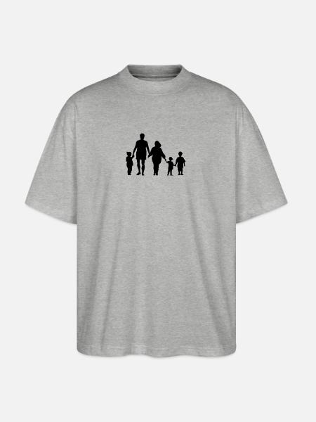 Familie - Stanley/Stella Oversized Unisex Bio T-Shirt Blaster 2.0 - Grau meliert
