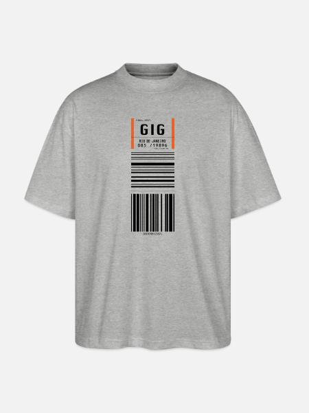 Rio de Janeiro GIG - Stanley/Stella Oversized Unisex Bio T-Shirt Blaster 2.0 - Grau meliert