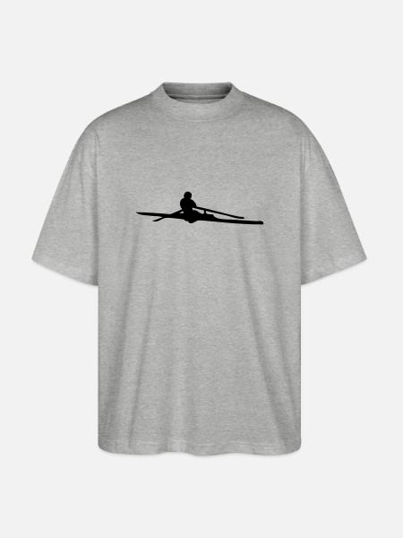 Rudern skiff - Stanley/Stella Oversized Unisex Bio T-Shirt Blaster 2.0 - Grau meliert