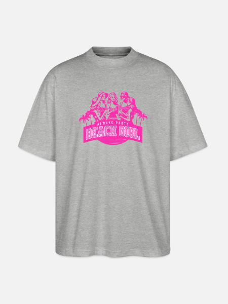 Beach Girl Party - Stanley/Stella Oversized Unisex Bio T-Shirt Blaster 2.0 - Grau meliert