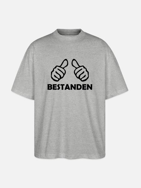 bestanden - Stanley/Stella Oversized Unisex Bio T-Shirt Blaster 2.0 - Grau meliert