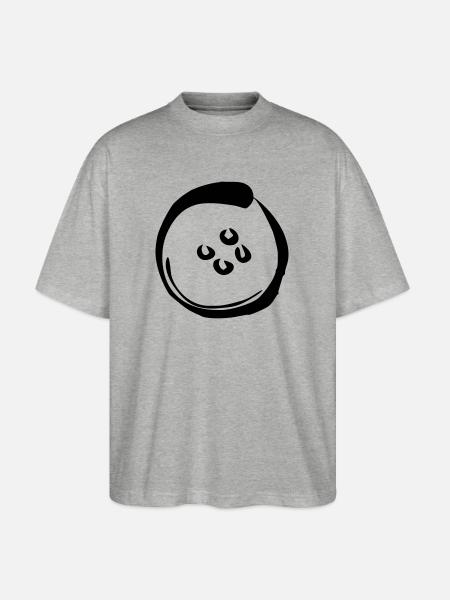 Knopf - Stanley/Stella Oversized Unisex Bio T-Shirt Blaster 2.0 - Grau meliert