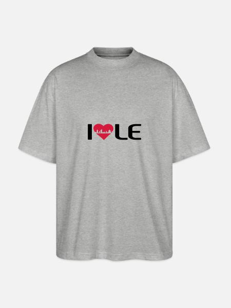 I love LE - Stanley/Stella Oversized Unisex Bio T-Shirt Blaster 2.0 - Grau meliert
