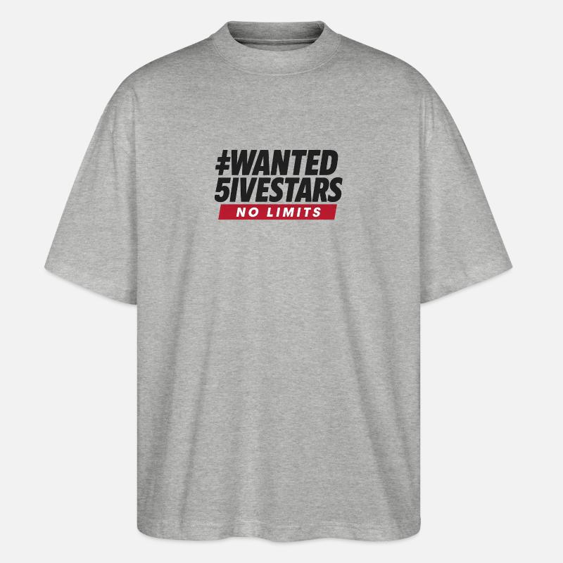 NO LIMITS - Stanley/Stella Oversized Unisex Bio T-Shirt Blaster 2.0 - Grau meliert