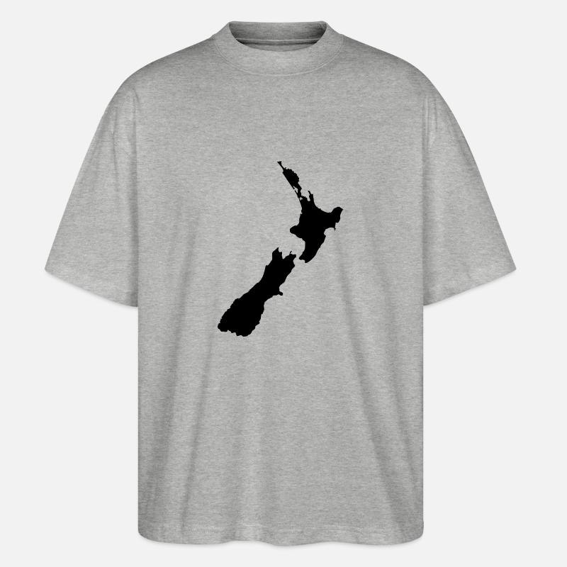 Map NZ - Stanley/Stella Oversized Unisex Bio T-Shirt Blaster 2.0 - Grau meliert