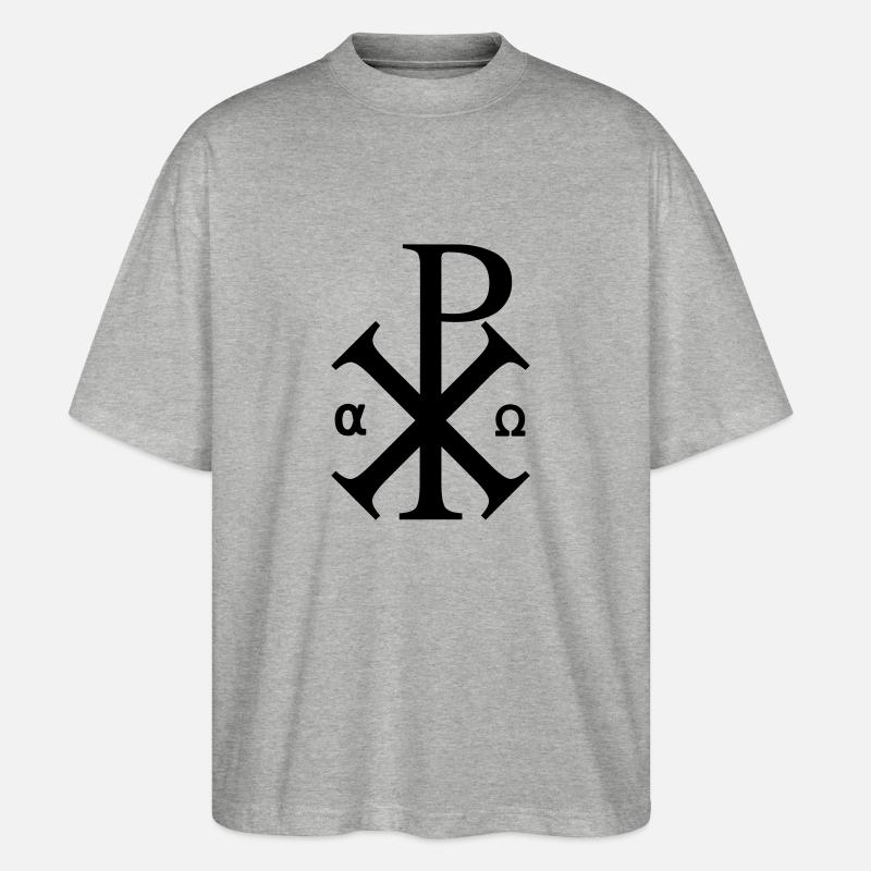 Alpha Omega - Stanley/Stella Oversized Unisex Bio T-Shirt Blaster 2.0 - Grau meliert