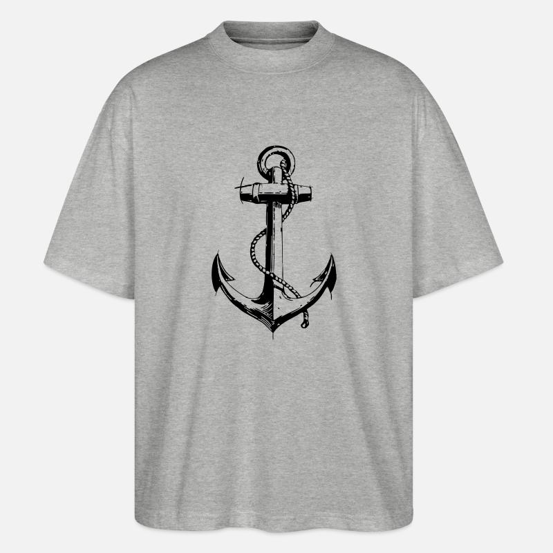 Ahoy - Stanley/Stella Oversized Unisex Bio T-Shirt Blaster 2.0 - Grau meliert