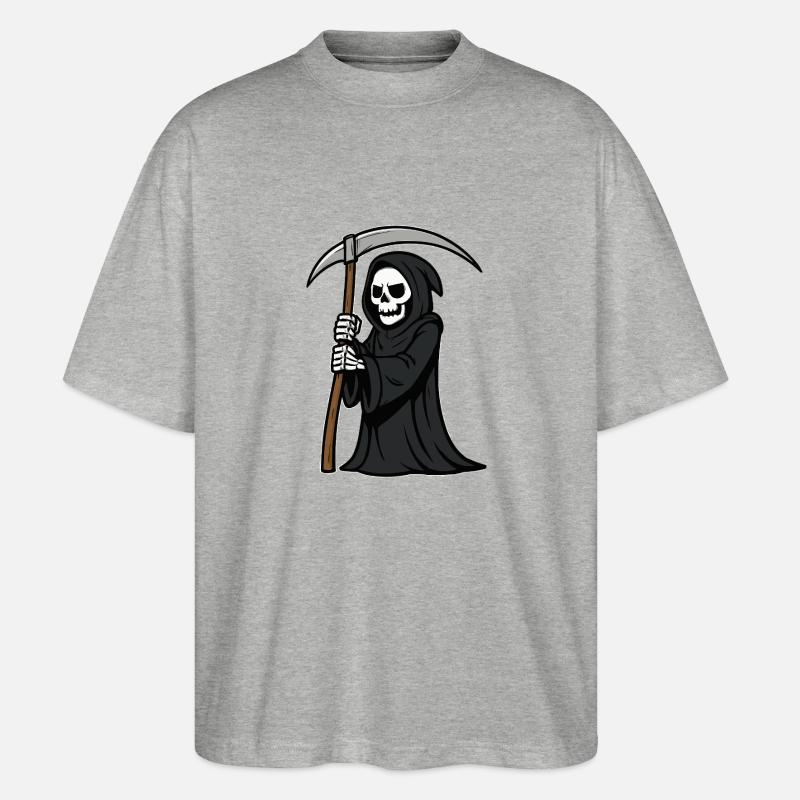 sensenmann comic - Stanley/Stella Oversized Unisex Bio T-Shirt Blaster 2.0 - Grau meliert