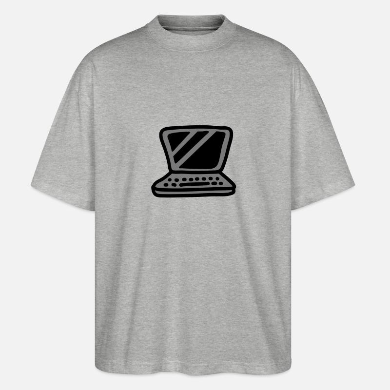 Laptop - Stanley/Stella Oversized Unisex Organic T-shirt Blaster 2.0 - heather grey
