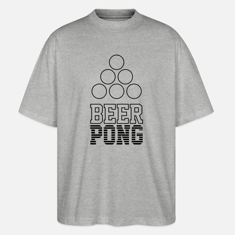 Bier Pong Logo 7 - Stanley/Stella Oversized Unisex Bio T-Shirt Blaster 2.0 - Grau meliert
