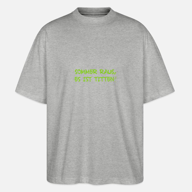 Macho mit Humor - Stanley/Stella Oversized Unisex Bio T-Shirt Blaster 2.0 - Grau meliert