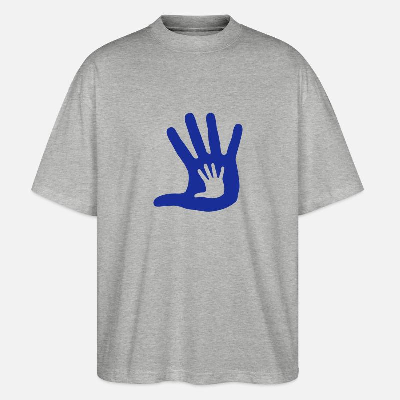Hand in Hand - Stanley/Stella Oversized Unisex Bio T-Shirt Blaster 2.0 - Grau meliert