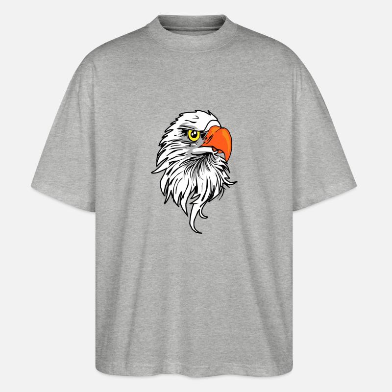 Adler Comic - Stanley/Stella Oversized Unisex Bio T-Shirt Blaster 2.0 - Grau meliert