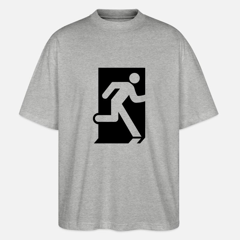 Emergency Exit - Stanley/Stella Oversized Unisex Bio T-Shirt Blaster 2.0 - Grau meliert