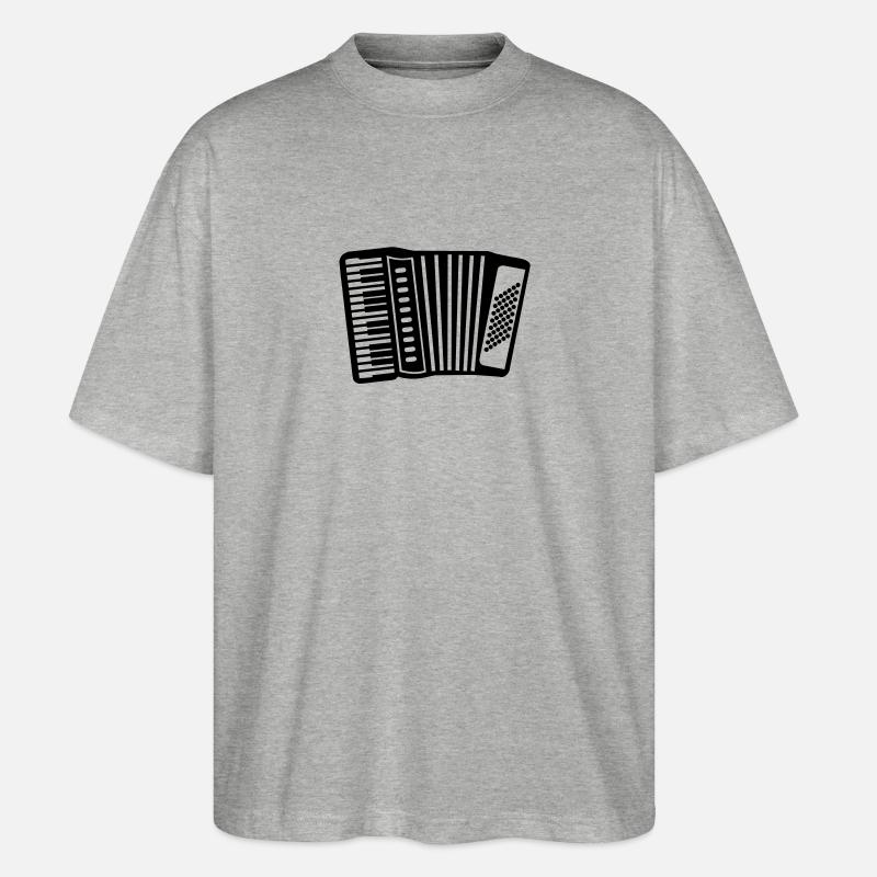 Akkordeon - Stanley/Stella Oversized Unisex Bio T-Shirt Blaster 2.0 - Grau meliert