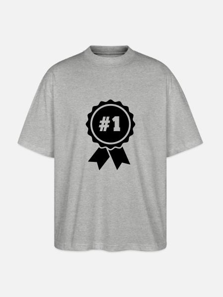 medal - Stanley/Stella Oversized Unisex Organic T-shirt Blaster 2.0 - heather grey