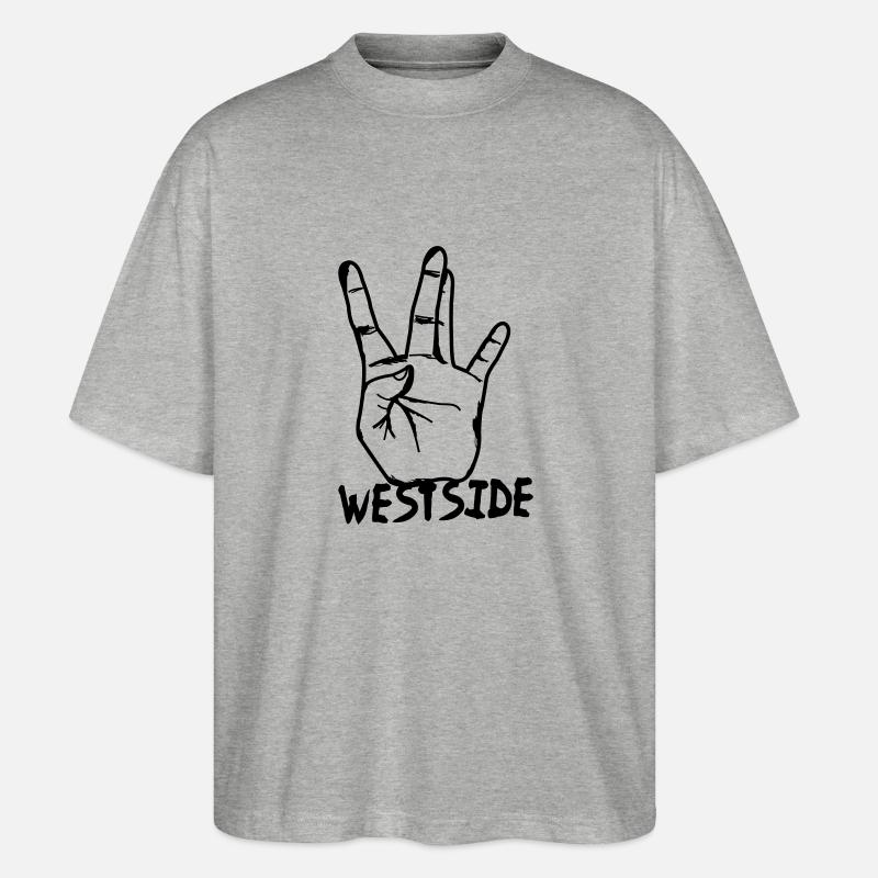 westcoast hand - Stanley/Stella Oversized Unisex Bio T-Shirt Blaster 2.0 - Grau meliert