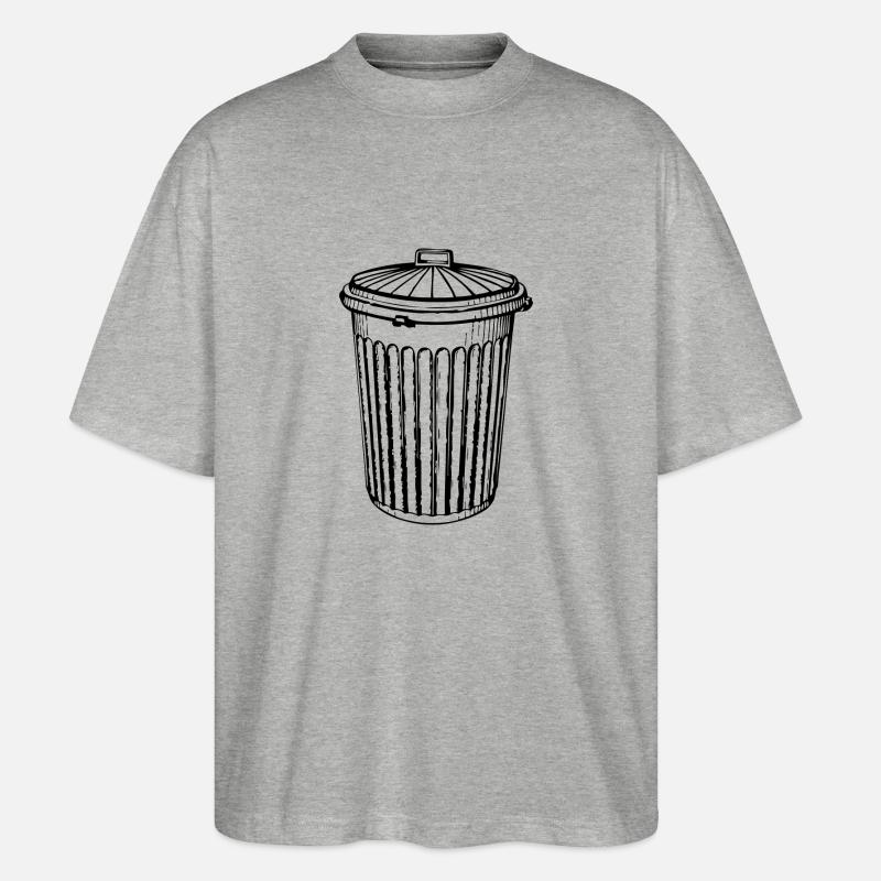 Mülleimer - Stanley/Stella Oversized Unisex Bio T-Shirt Blaster 2.0 - Grau meliert