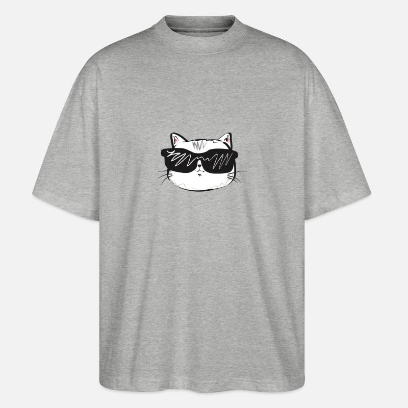 cat - Stanley/Stella Oversized Unisex Bio T-Shirt Blaster 2.0 - Grau meliert