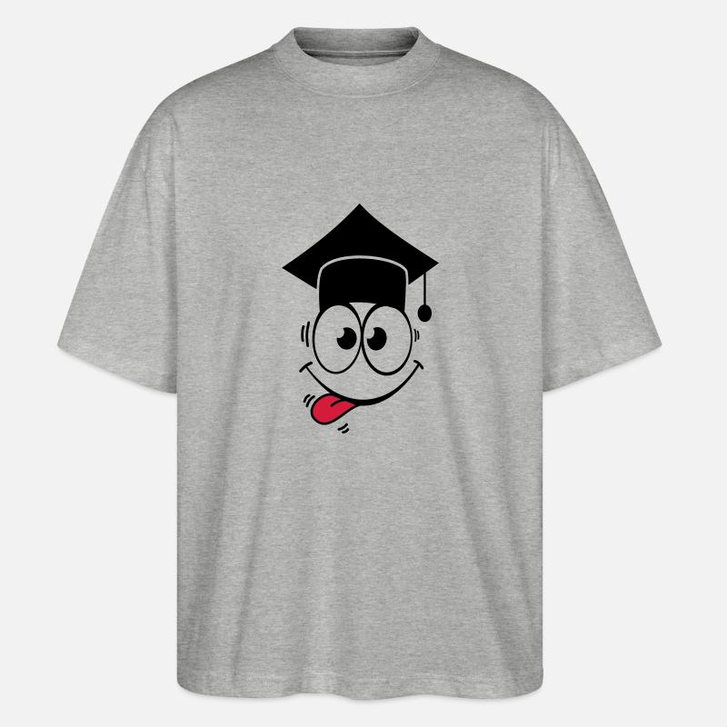 Gesicht Absolvent 1 - Stanley/Stella Oversized Unisex Bio T-Shirt Blaster 2.0 - Grau meliert