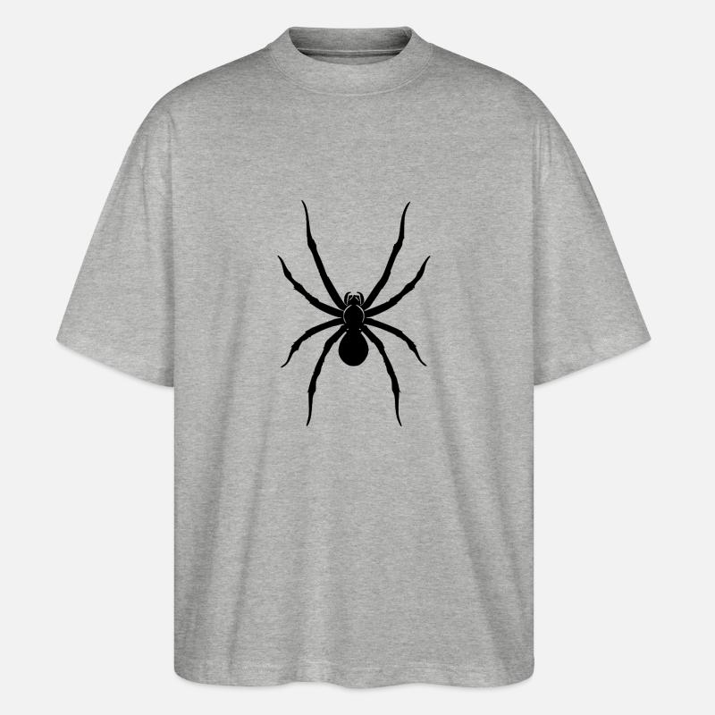 Spinne - Stanley/Stella Oversized Unisex Bio T-Shirt Blaster 2.0 - Grau meliert